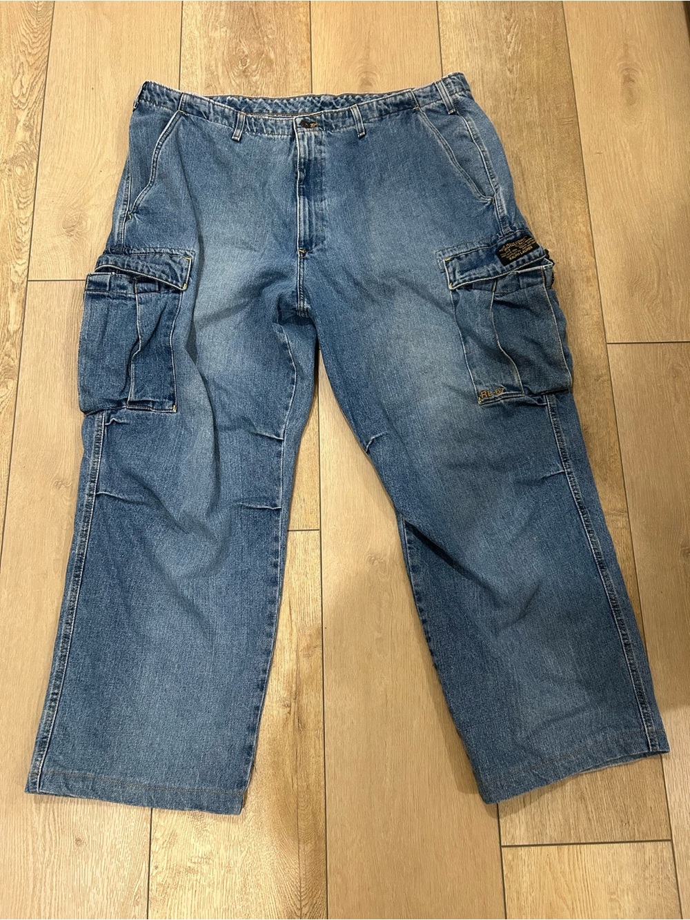 POLO JEANS CO Ralph Lauren RL-67 military cargo pants 44x32 (31) VTG 90s 00s Y2K